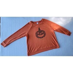 Magical SEASON Halloween Long Sleeve Shirt Pumpkin " Happy Halloween Plus Size1X